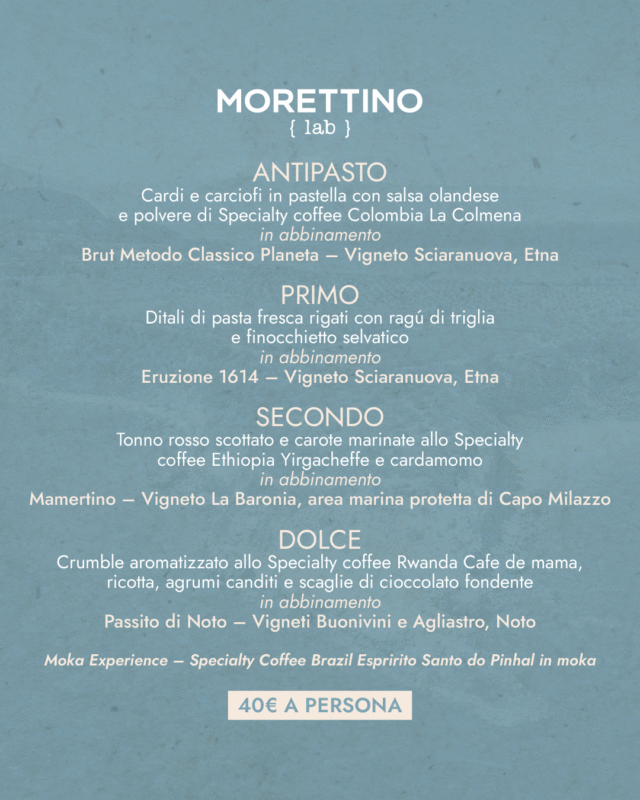 Cena degustazione con Planeta e Morettino